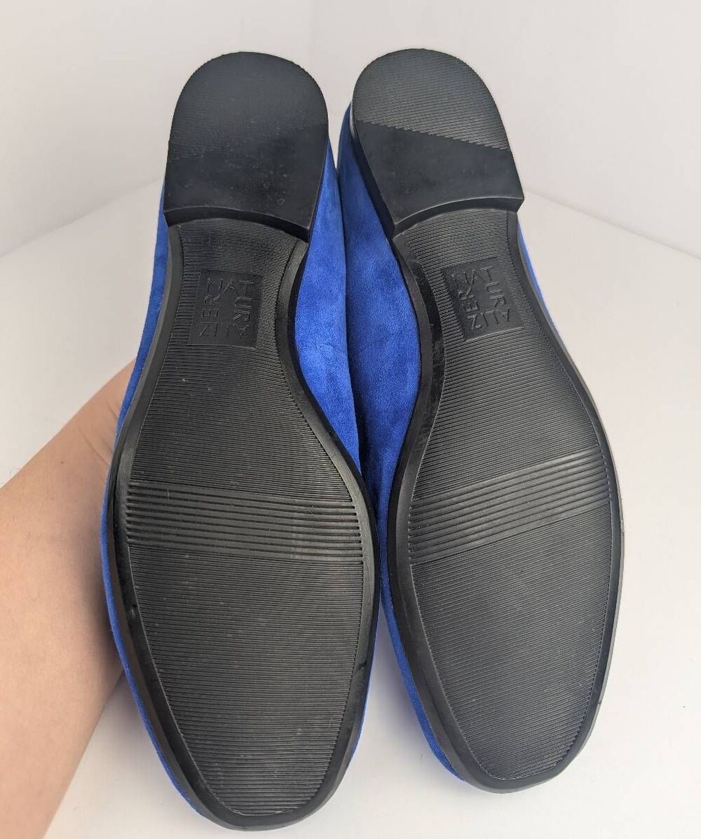 Naturalizer Emiline Cobalt blue suede metal bar horsebit loafers flats womens 7 - Picture 7 of 9